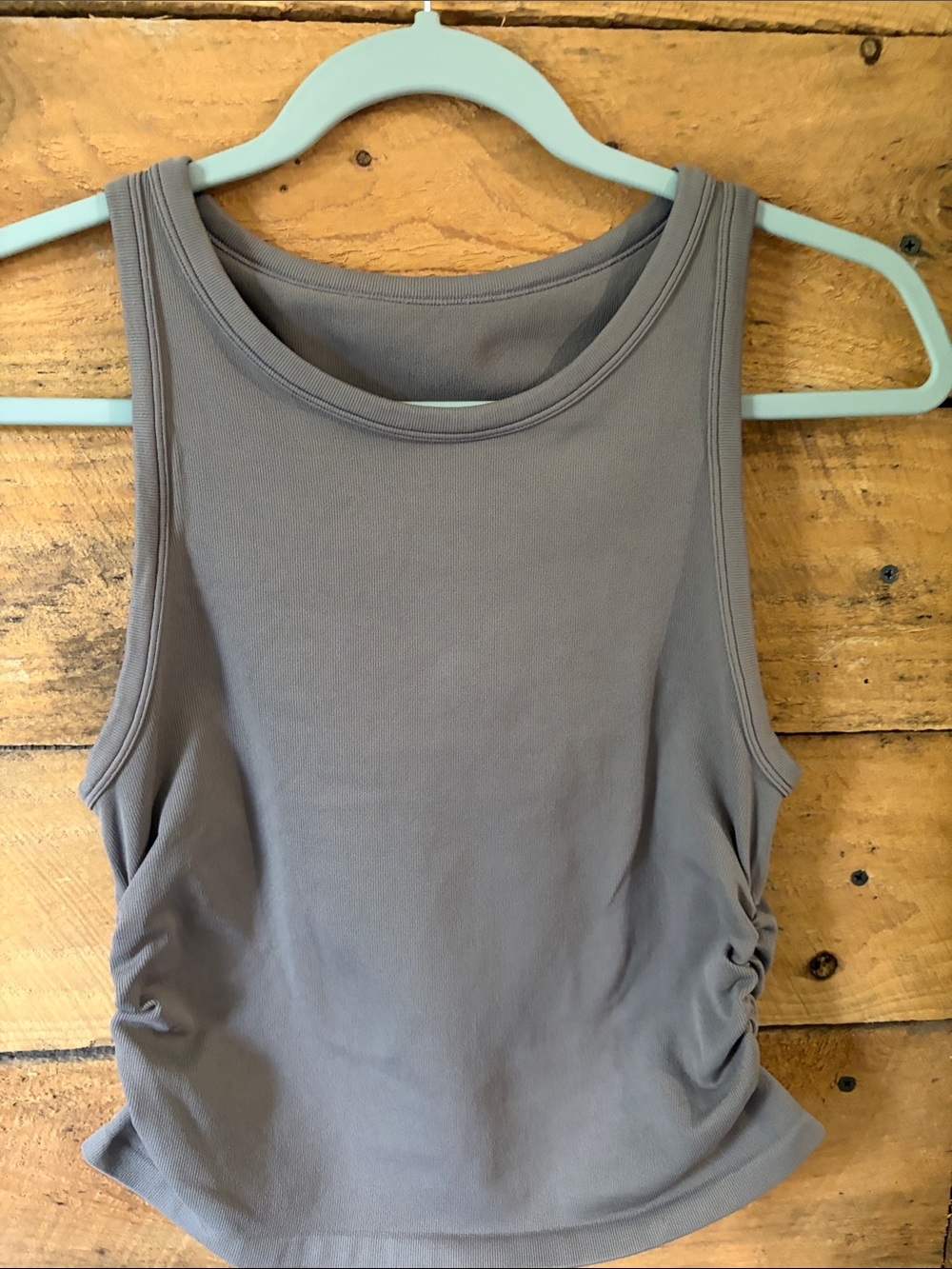 Women’s Sleeveless Ruched Tank Top - stone